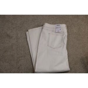 NWT‎ Sonoma Women High Rise White Straight Crop Jeans Pants 18